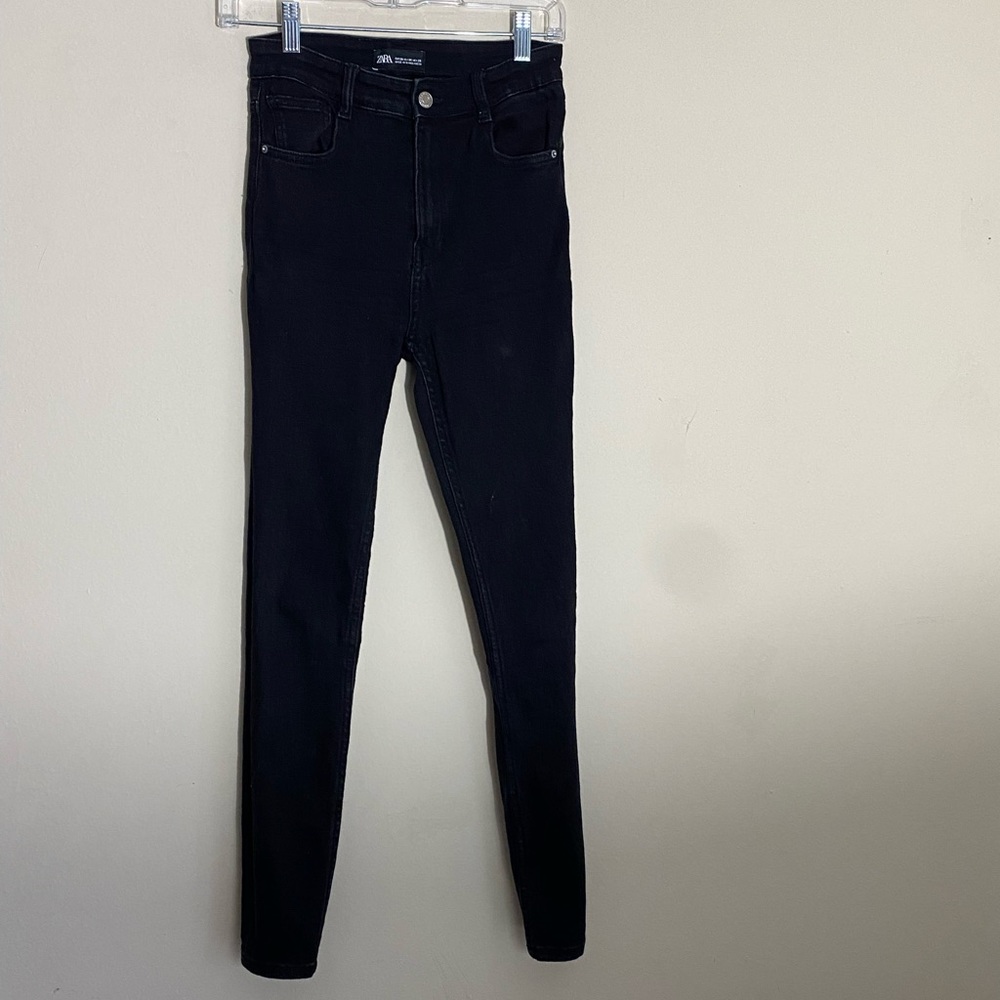Zara high waisted black jean
